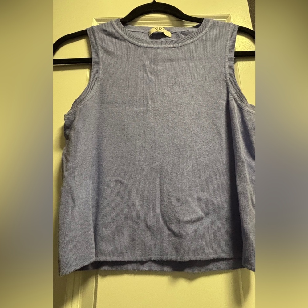 Suzy Shier Sleeveless Lavender Stretch Top